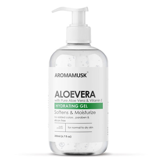 Gel d'Aloe Vera pour le visage, avec de l'aloe vera pur et des vitamine E